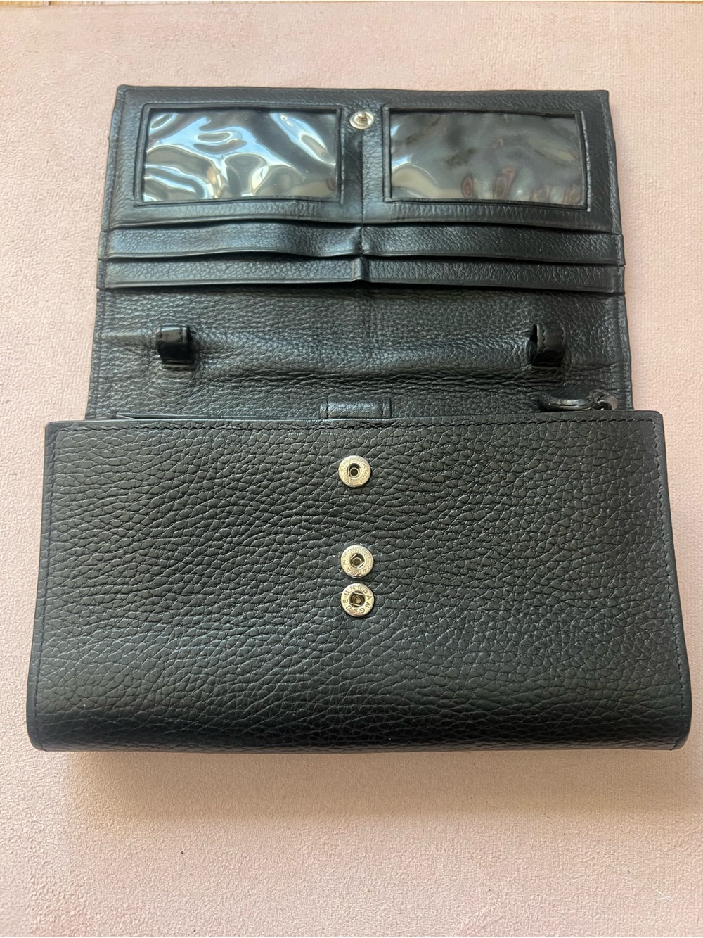 Brighton Brown and Black Leather Clutch Wallet - Picture 6 of 8